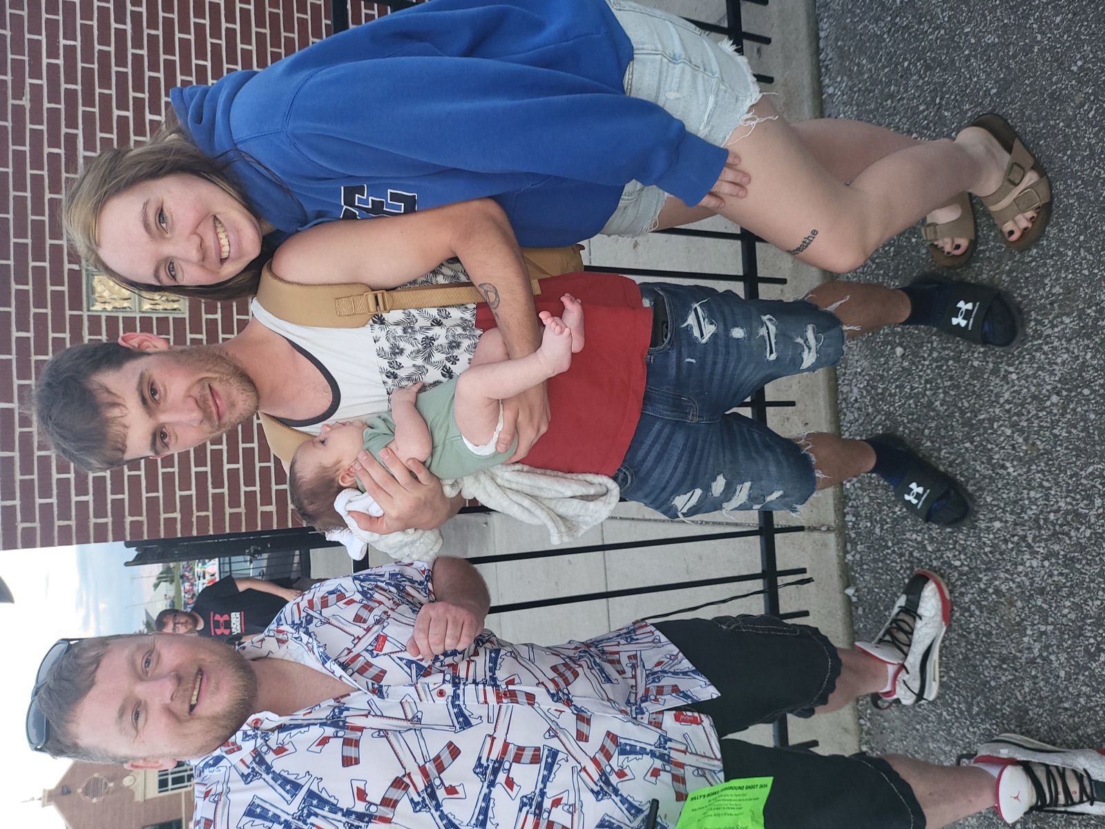 A family with their baby at Willy Wednesday